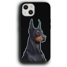 Lumera iPhone 13 Uyumlu Lansman Telefon Kılıfı "asil Tazı Siyah Güçlü Duruş Köpek"