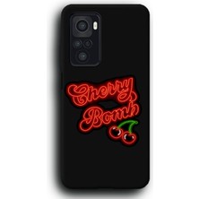 Lumera Xiaomi Redmi Note 10S Uyumlu Lansman Telefon Kılıfı "cherry Bomb Neon Kiraz Tabela Led"