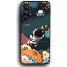 Lumera Galaxy A23 Uyumlu Lansman Telefon Kılıfı "astronot Uzayda Gezegen Ufo Cartoon"