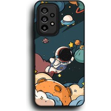 Lumera Galaxy A33 Uyumlu Lansman Telefon Kılıfı "astronot Uzayda Gezegen Ufo Cartoon"