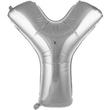 Ürün Limanı Y Harfi 36 cm Gümüş Folyo Balon