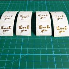 Arminow Thank You Etiket Sticker 2 5 cm Ölçüsünde 48 Adet Altın Yaldız Baskılı