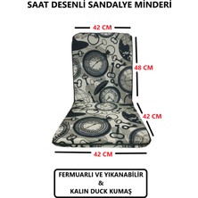 Mor Minder Sandalye Minderi ( 4 Adet )  Masa Örtüsü (120X180) 4 cm Sünger Fermuarlı Lastikli Yıkanabilir