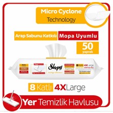 Sleepy Easy Clean Arap Sabunu Katkılı Mopa Uyumlu Yer Temizlik Havlusu 50 Yaprak Mop Aparatı İntermop Slim Bez