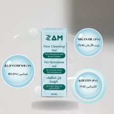 7zam Cilt İçin B5 Vitamini, Argan Yağı ve Keratin İçeren Yüz Temizleme Jeli