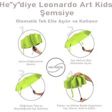 Heydiye Leonardo Art Kids (UDF50+ Güneş / Yağmur)  Otomatik Açılır Şemsiye