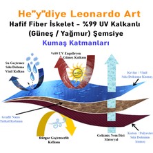 Heydiye Leonardo Art Kids (UDF50+ Güneş / Yağmur)  Otomatik Açılır Şemsiye