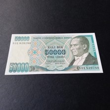 Escoines Koleksiyon 7.emisyon 50000 Türk Lirası K01 Serisi Ça+ Eski Kağıt Para - 399636648DE0C6612D