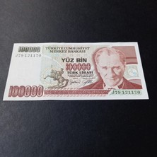 Escoines Koleksiyon 7.emisyon 100000 Türk Lirası Çil Eski Kağıt Para - 399636648B25E195A9