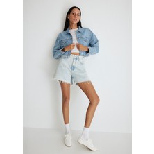 Mavi Millie 90LAR Buz Mavi Jean Şort 1458987072