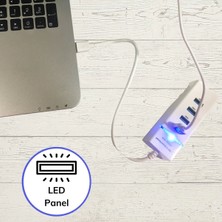 Ali The Stereo Çok Amaçlı 4 Port Girişli Güçlü USB 3.0 Port Çoklayıcı Adaptör Switch Splitter Hub 1.2m Kablo ( Lisinya ) Alithestereo