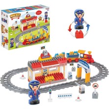 Fen Toys 03258 Dede, Raylı Tren Blok Seti 65 Parça