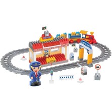 Fen Toys 03258 Dede, Raylı Tren Blok Seti 65 Parça