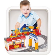 Fen Toys 03258 Dede, Raylı Tren Blok Seti 65 Parça