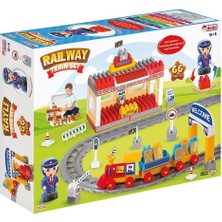 Fen Toys 03258 Dede, Raylı Tren Blok Seti 65 Parça