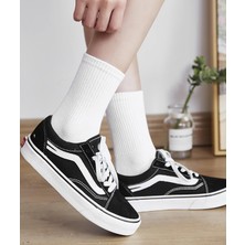 Sockingen 6 Parça Tenis Çorabı Fitilli Beyaz Unisex - Premium Kalite Tenis Çorabı Soket Boy Pamuklu Beyaz