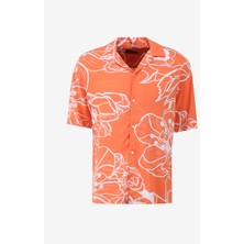 Jack & Jones Relaxed Turuncu Erkek Gömlek Jorjeff Gallery Aop Resort Shırt Ss