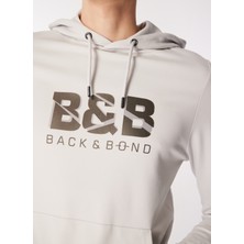 Back And Bond Kapüşon Yaka Baskılı Taş Erkek T-Shirt B32S12005