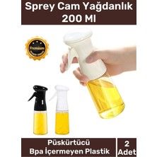 Carlburn Deluxe Atomize Başlık Fan Şekilli Püskürtücü Bpa Içermeyen Plastik Sprey Cam Yağdanlık 200 ml 2 Adet