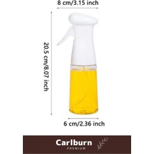 Carlburn Deluxe Atomize Başlık Fan Şekilli Püskürtücü Bpa Içermeyen Plastik Sprey Cam Yağdanlık 200 ml 2 Adet