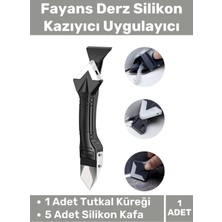 Carlburn Premium Mutfak Banyo Fayans Derz Silikon Kazıyıcı Sıyırıcı Doğrayıcı Uygulayıcı 3 In 1 Aparat