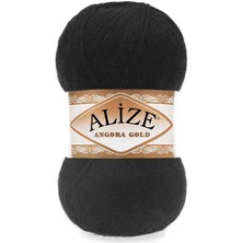 Alize Angora Gold - 60 Klasik İplik %20 Yün %80 Akrilik Siyah Renk 100 Gram
