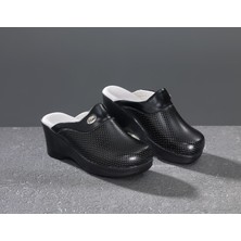 Dr. Mitra Dolgu Topuklu Kadın Sabo Terlik 701 Siyah