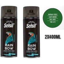 Selsil Rainbow Sprey Boya Yaprak Yeşil 2 x 400ML