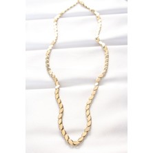 Tua Moda 316L Çelik Gold Renk Arpa Tasarımlı Kolye