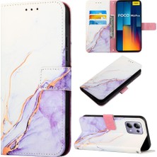 YH Mall Xiaomi Poco M6 Pro 4g Pu Deri Kickstand Cüzdan Mermer Desen (Yurt Dışından)