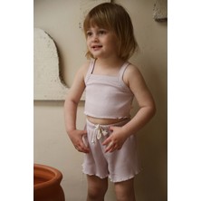 Ohlala Koala Istiridye Askılı Crop ve Şortlu Takım
