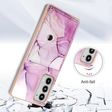 YH Mall Motorola Kenar 20 Kart Yuvaları Için Kılıf Ince Cüzdan Yumuşak Tpu Tampon Mermer (Yurt Dışından)