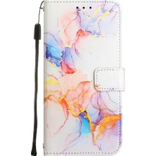 YH Mall Xiaomi Poco M6 Pro 4g Pu Deri Kickstand Cüzdan Mermer Desen (Yurt Dışından)