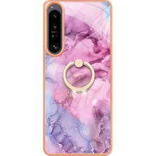 Mays Shop Sony Xperia 1 Iv Mermer Darbeye Dayanıklı Tpu Silikon 360 &deg; Dönebilir (Yurt Dışından)