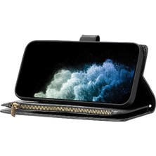 Mays Shop Iphone 11 Için Kılıf Pro Max Kart Yuvaları Cüzdan Fermuar Çanta Kapak Folio Pu (Yurt Dışından)