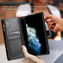 Mays Shop Iphone 11 Için Kılıf Pro Max Kart Yuvaları Cüzdan Fermuar Çanta Kapak Folio Pu (Yurt Dışından)