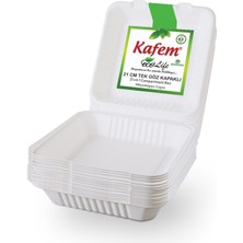 Kafem Ekolojik Tekgöz Kapaklı karton Tabak 25 Li x 5 Paket
