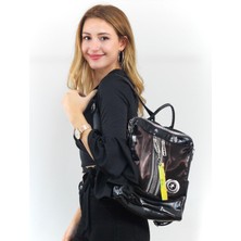 Nas Bag Kadın Sırt Çantası Kahve Simli