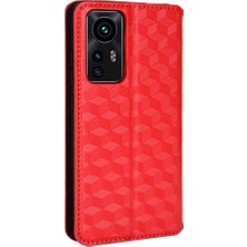 Mays Shop Xiaomi 12 Pro Pu Deri 3D Desen Manyetik Kapatma Cüzdan (Yurt Dışından)