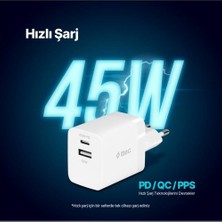 Ttec Smartcharger Duo Pd 45W Seyahat Hızlı Şarj Aleti Usb-C+Usb-A