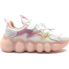 Cool Drew Beyaz Lastikli Ortopedik Kız Çocuk Sneaker Spor Ayakkabı