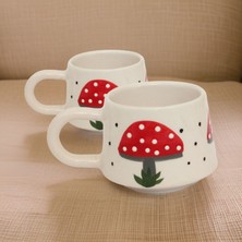 İlbay Çini Takı Ilbay Seramik 2 Li Klasik Mantar Kupa Bardak Mug