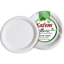 Kafem Ekolojik Karton Tabak 22 cm 25 Li x 40 Paket (Koli)