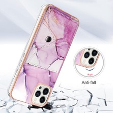 Manyi Mall Iphone 14 Için Kılıf Pro Kart Yuvaları Ince Cüzdan Mermer Yumuşak Tpu Tampon (Yurt Dışından)