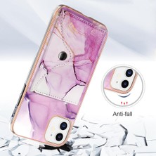 Manyi Mall Iphone 12 Için Kılıf Yumuşak Tpu Tampon Kart Yuvaları Ince Cüzdan Mermer (Yurt Dışından)