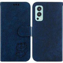 Mays Boutique Oneplus Nord 2 5g Flip Folio Kart Cep Kabartmalı Sevimli Kaplan Kılıf (Yurt Dışından)