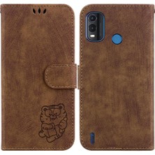 Mays Boutique Nokia Nokia Artı Flip Folio Kabartmalı Sevimli Kaplan Tutucu Kapak Kartı (Yurt Dışından)