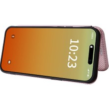 Mays Boutique Kart Tutucu Kickstand Manyetik Karbon Fiber ile iPhone 15 Plus Için Kılıf (Yurt Dışından)