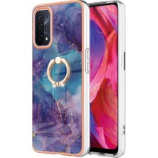 Mays Boutique Oppo A93 5G/A93S 5g Tampon Için Kılıf 360 &deg; Dönebilir Yüzük Mermer Darbeye (Yurt Dışından)