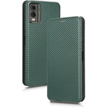 Mays Boutique Nokia C32 Deri Folio Flip Case Kart Ekleme Manyetik Fiber Için Kılıf (Yurt Dışından)